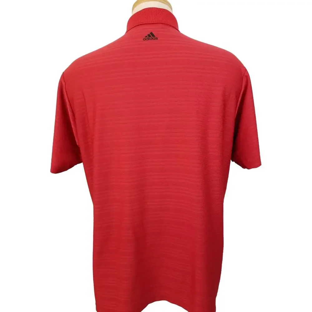Adidas Golf Men's Red Clima Cool Polo Shirt Size L 122920-0308